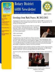 District Governor Newsletter - July 2012