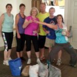 The Rotary Club of Mountain View participates in the Zumbathon food/cash collection.