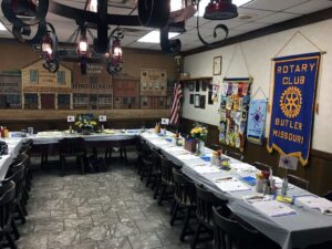 Butler Rotary decorated by member Roberta Sage