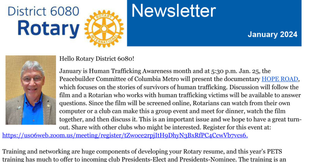 January 2024 District 6080 Newsletter